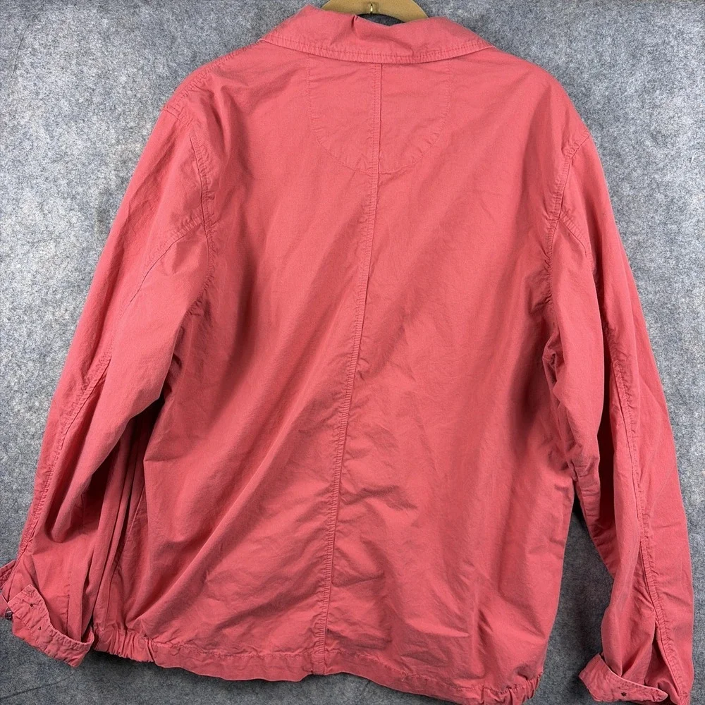 Orvis Jacket Men's LG Peach Pink Bomber Windbreaker Fishing Outdoors Full Zip